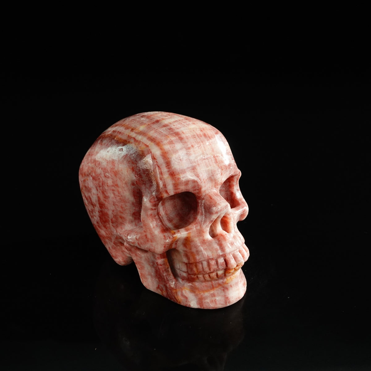3.0" Zebra Jasper Crystal Skull Carving - Unique Piece #ZS11