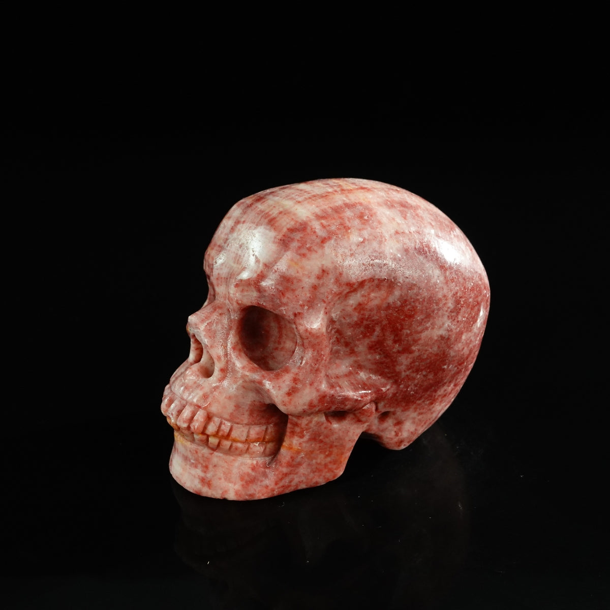3.0" Zebra Jasper Crystal Skull Carving - Unique Piece #ZS11