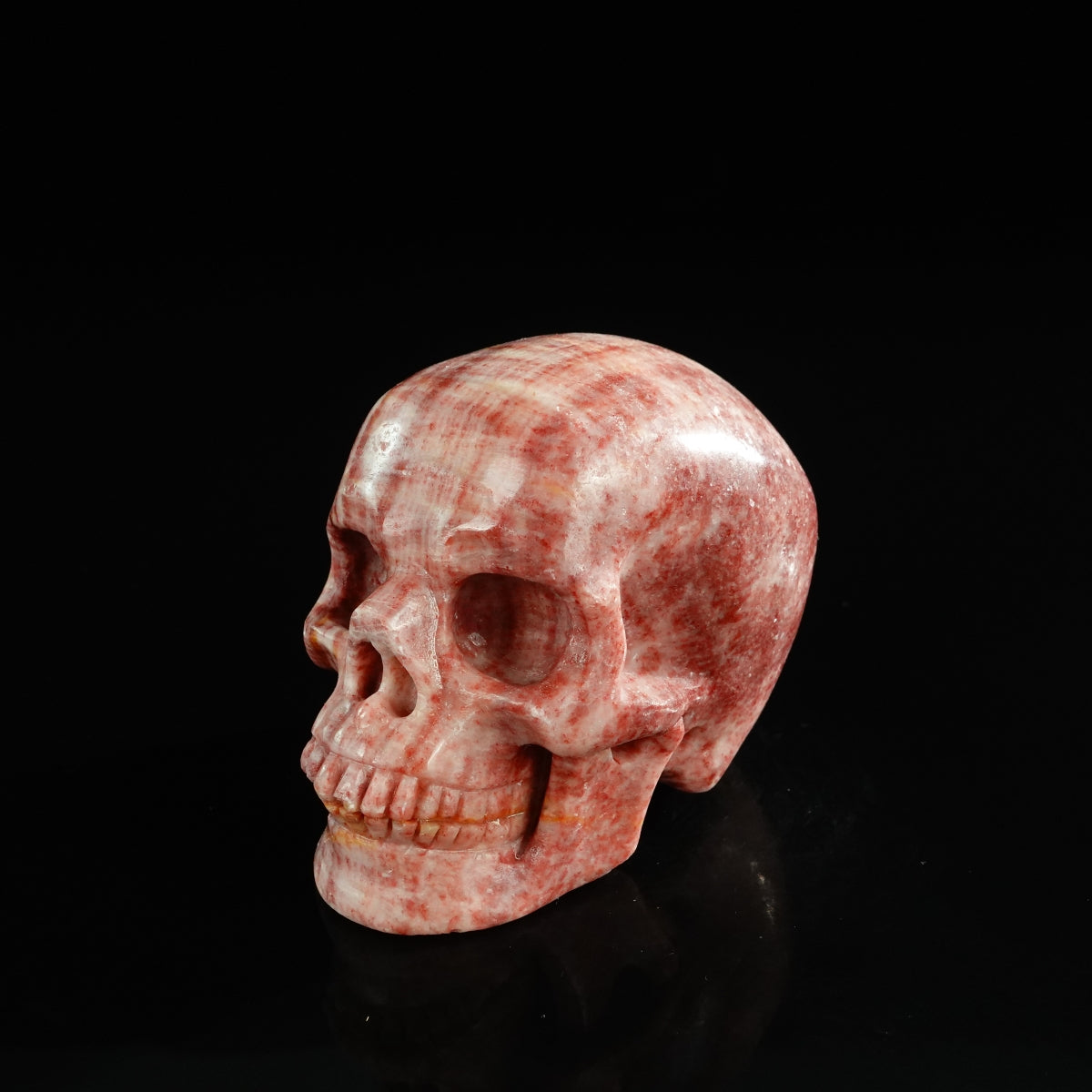 3.0" Zebra Jasper Crystal Skull Carving - Unique Piece #ZS11