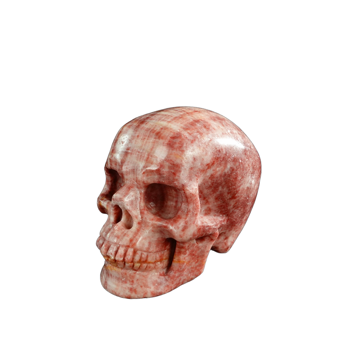 3.0" Zebra Jasper Crystal Skull Carving - Unique Piece #ZS11