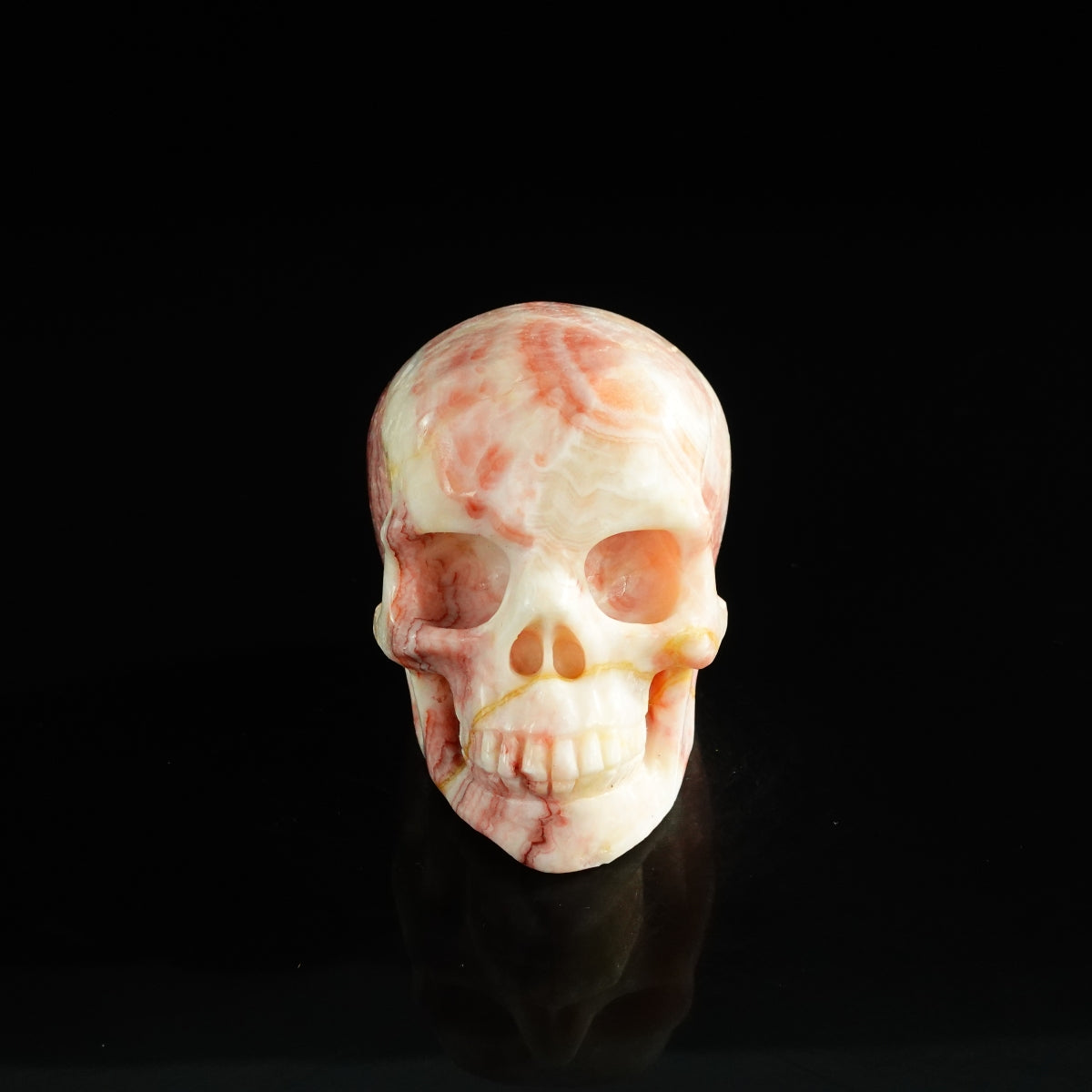 3.0" Zebra Jasper Crystal Skull Carving - Unique Piece #ZS12