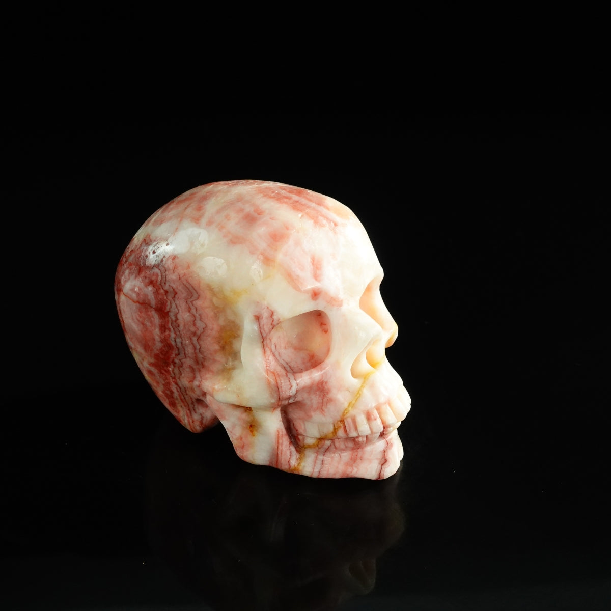 3.0" Zebra Jasper Crystal Skull Carving - Unique Piece #ZS12