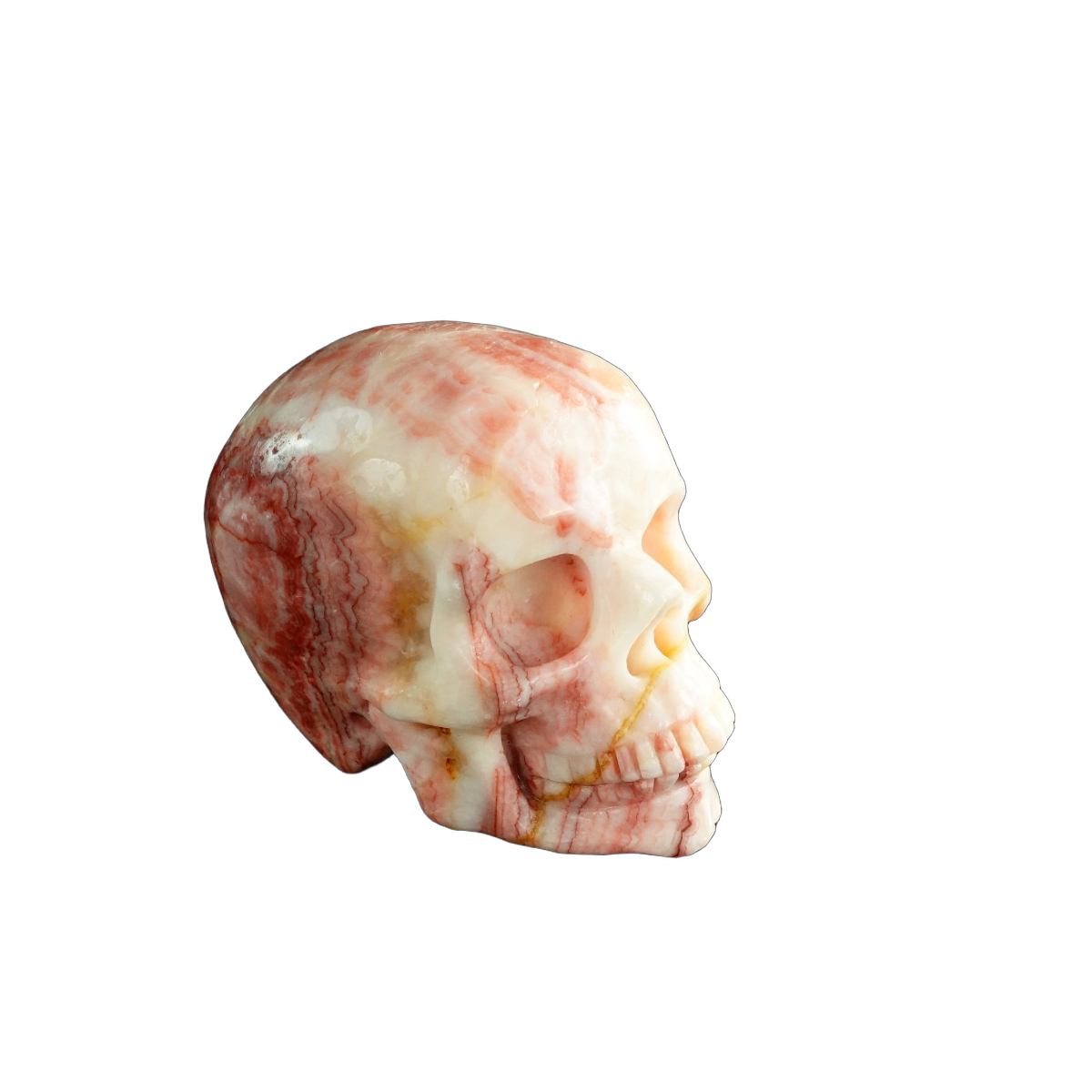 3.0" Zebra Jasper Crystal Skull Carving - Unique Piece #ZS12
