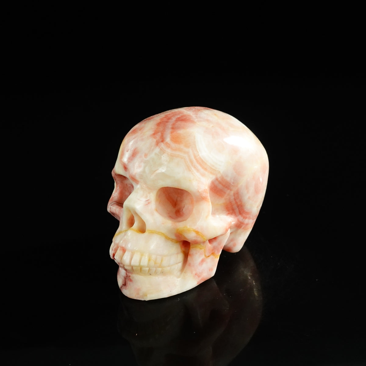3.0" Zebra Jasper Crystal Skull Carving - Unique Piece #ZS12
