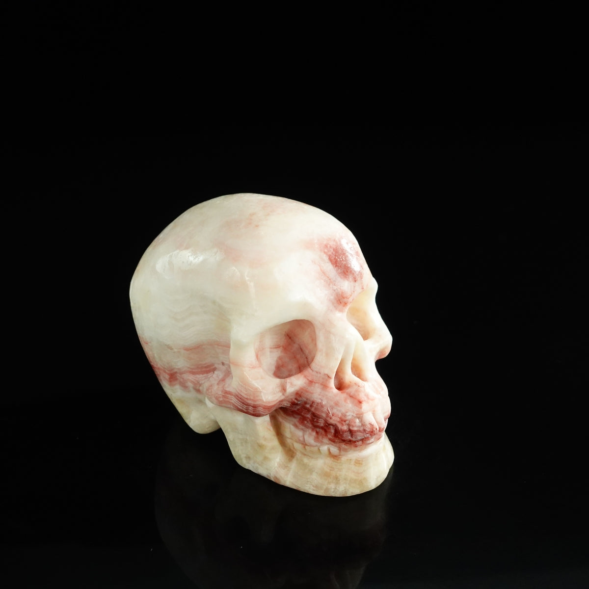 3.0" Zebra Jasper Crystal Skull Carving - Unique Piece #ZS13