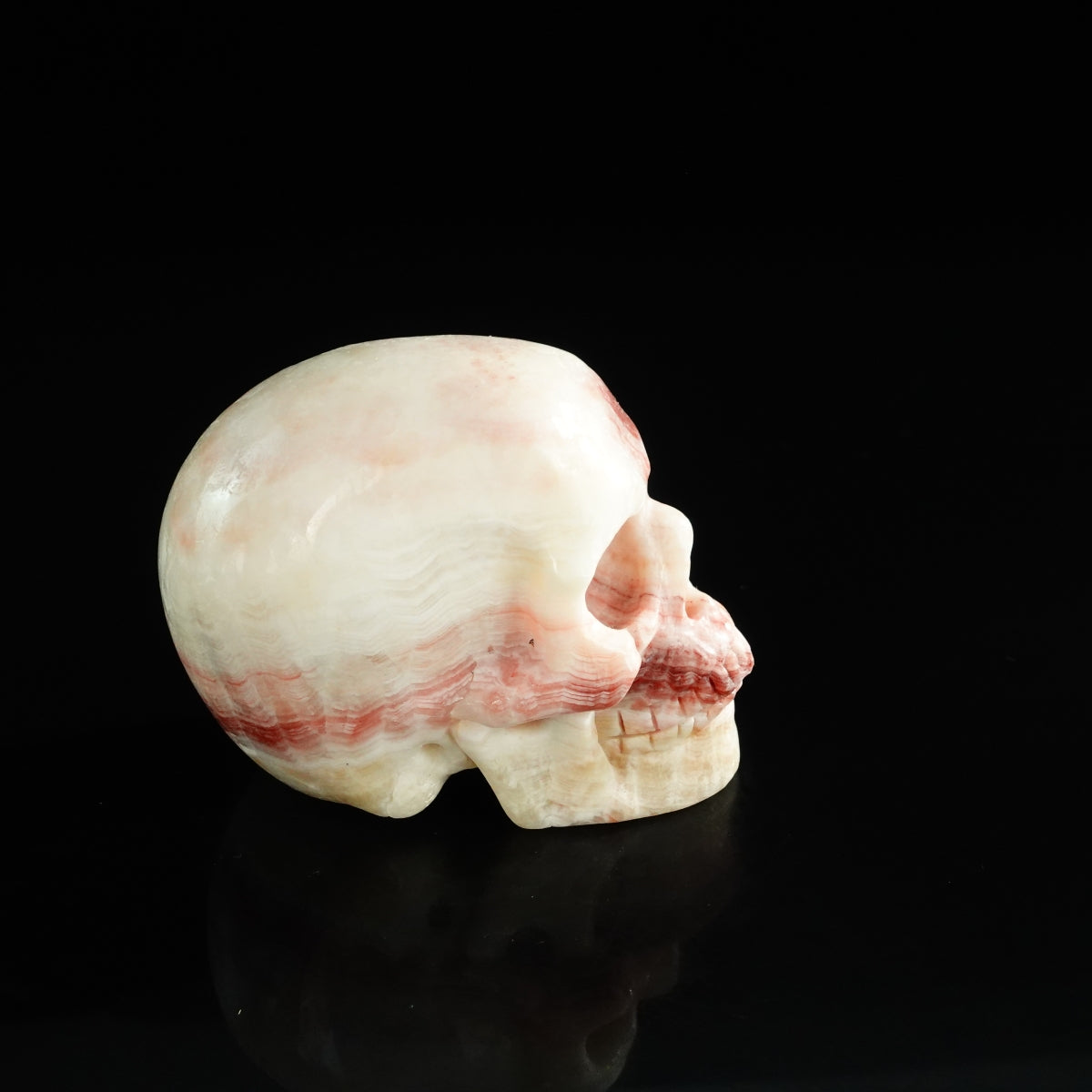 3.0" Zebra Jasper Crystal Skull Carving - Unique Piece #ZS13