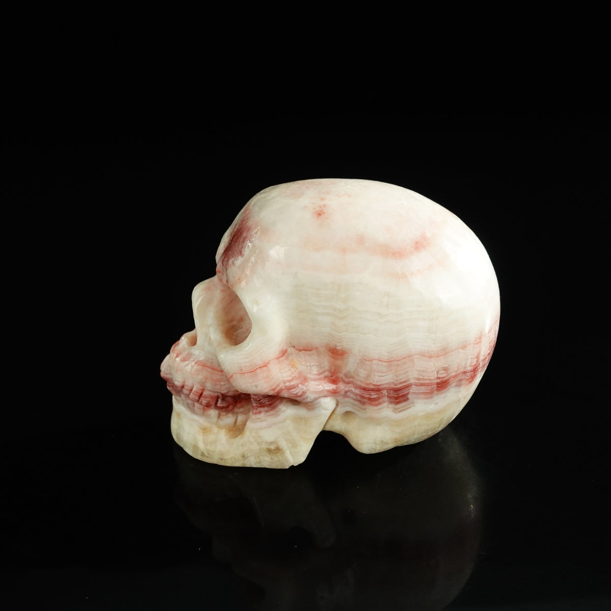 3.0" Zebra Jasper Crystal Skull Carving - Unique Piece #ZS13
