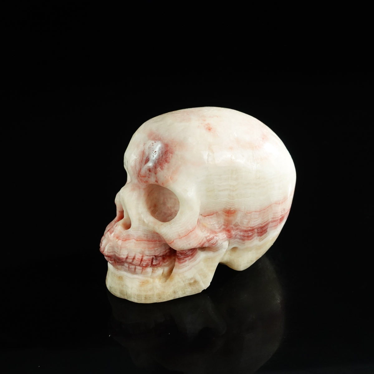 3.0" Zebra Jasper Crystal Skull Carving - Unique Piece #ZS13