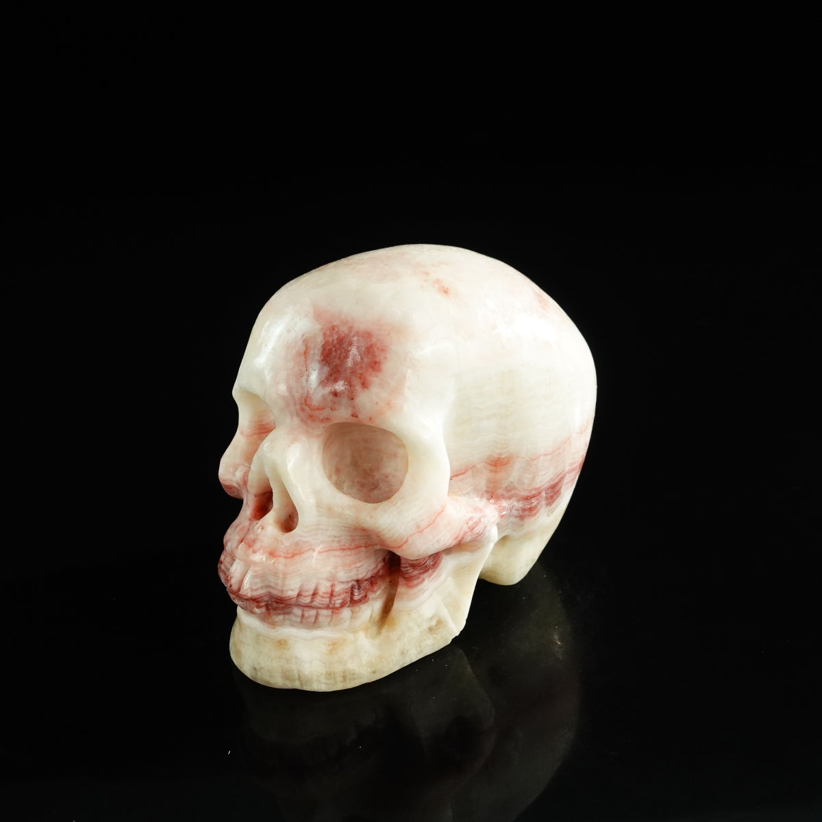 3.0" Zebra Jasper Crystal Skull Carving - Unique Piece #ZS13