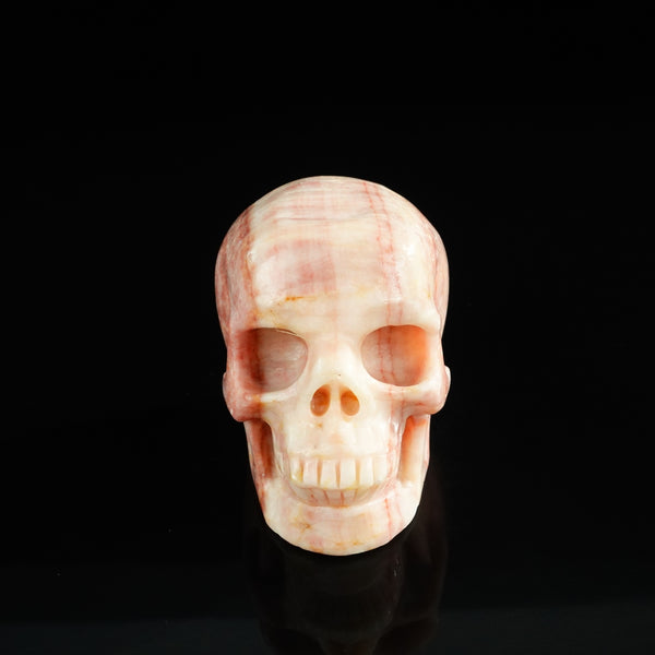 3.0" Zebra Jasper Crystal Skull Carving - Unique Piece #ZS14