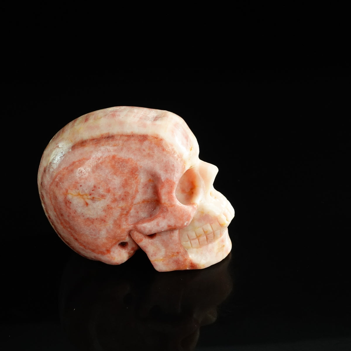 3.0" Zebra Jasper Crystal Skull Carving - Unique Piece #ZS14