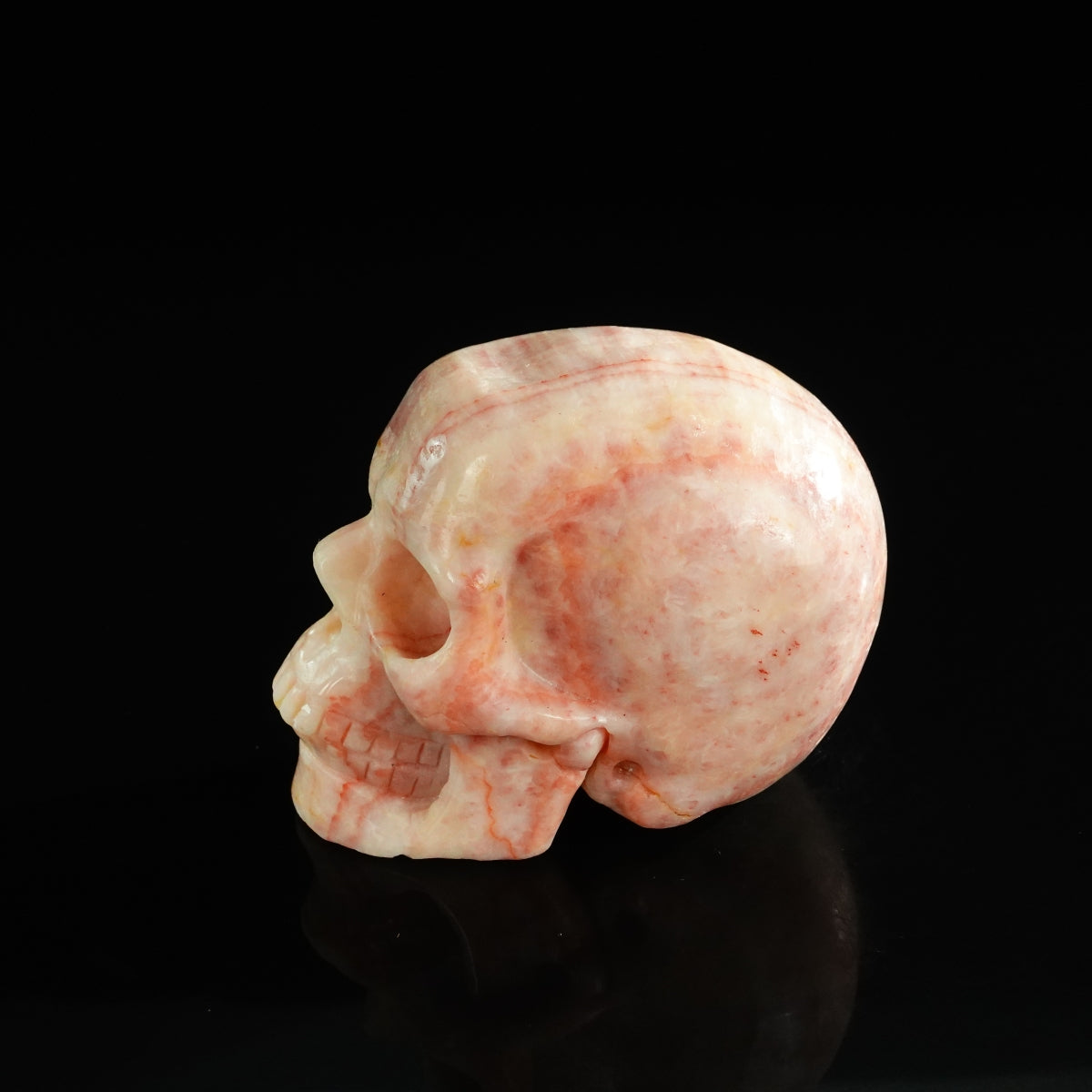 3.0" Zebra Jasper Crystal Skull Carving - Unique Piece #ZS14