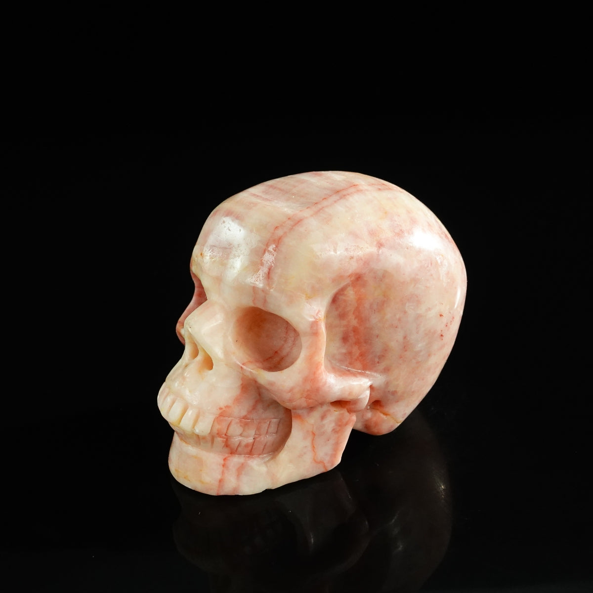 3.0" Zebra Jasper Crystal Skull Carving - Unique Piece #ZS14