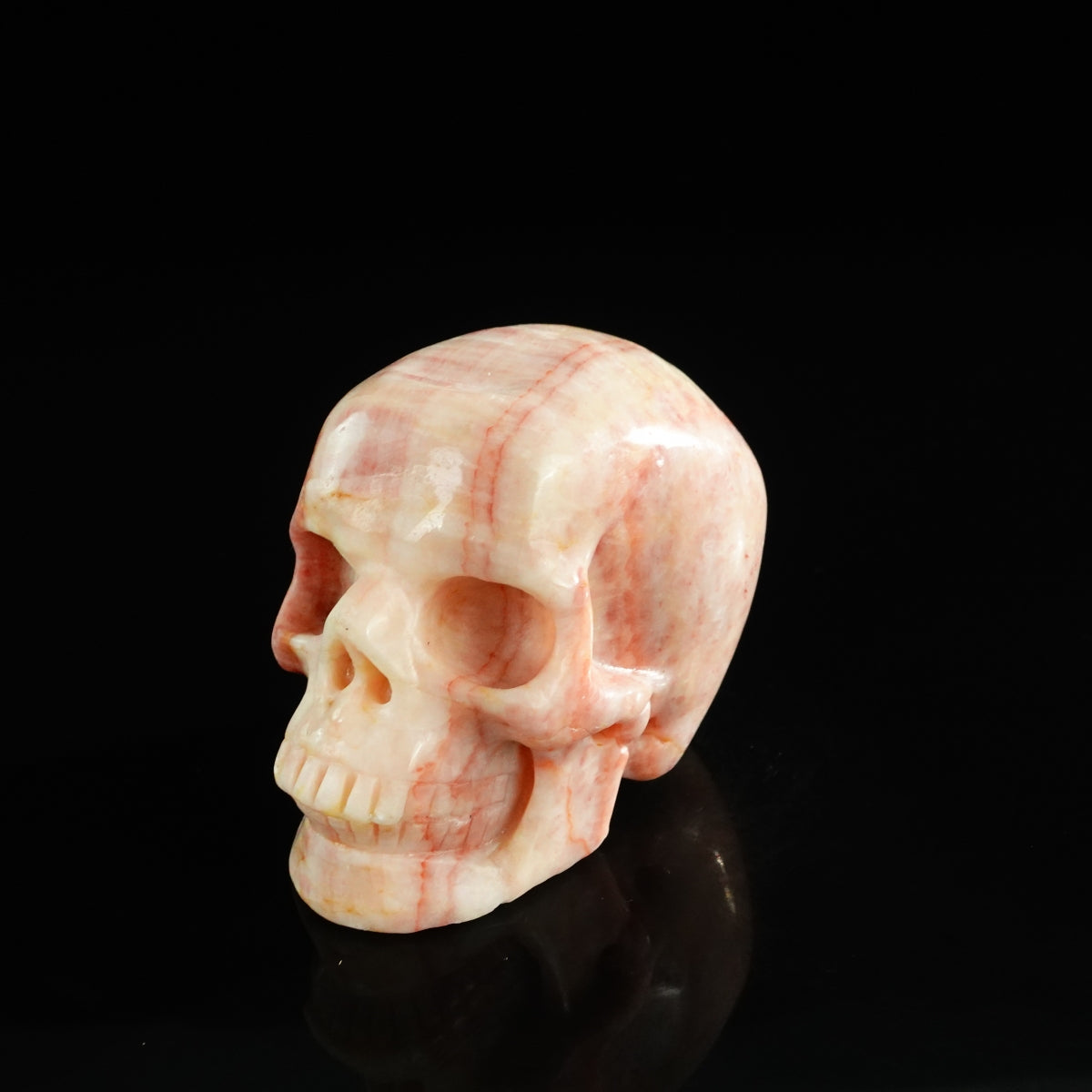 3.0" Zebra Jasper Crystal Skull Carving - Unique Piece #ZS14