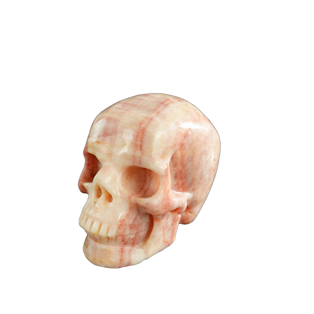 3.0" Zebra Jasper Crystal Skull Carving - Unique Piece #ZS14