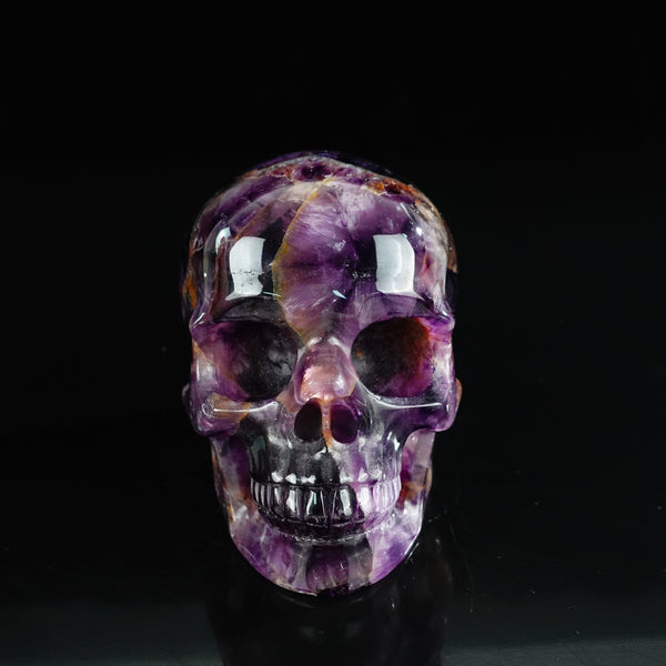 4.5" Amethyst Crystal Skull Carving - Unique Piece #AM01