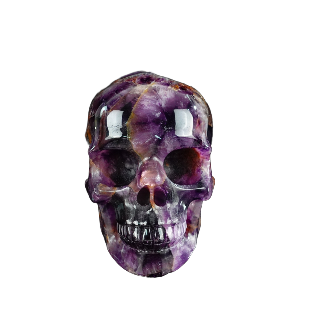 4.5" Amethyst Crystal Skull Carving - Unique Piece #AM01