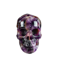 4.5" Amethyst Crystal Skull Carving - Unique Piece #AM01