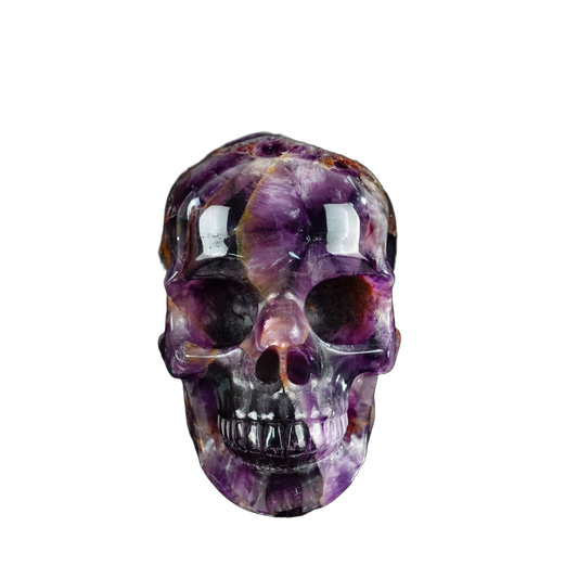 4.5" Amethyst Crystal Skull Carving - Unique Piece #AM01