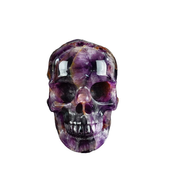 4.5" Amethyst Crystal Skull Carving - Unique Piece #AM01