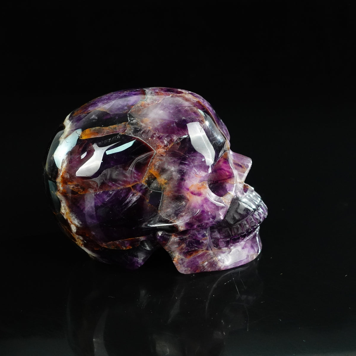 4.5" Amethyst Crystal Skull Carving - Unique Piece #AM01