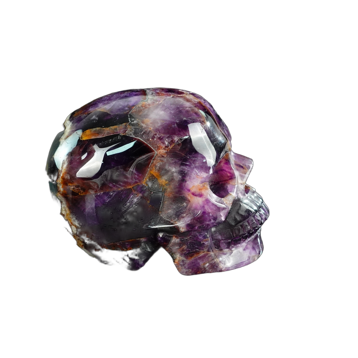 4.5" Amethyst Crystal Skull Carving - Unique Piece #AM01
