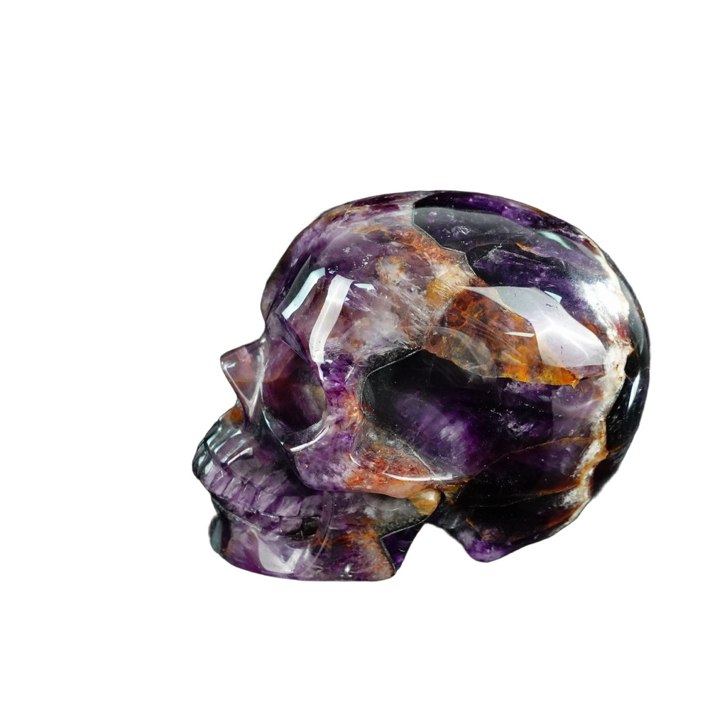4.5" Amethyst Crystal Skull Carving - Unique Piece #AM01