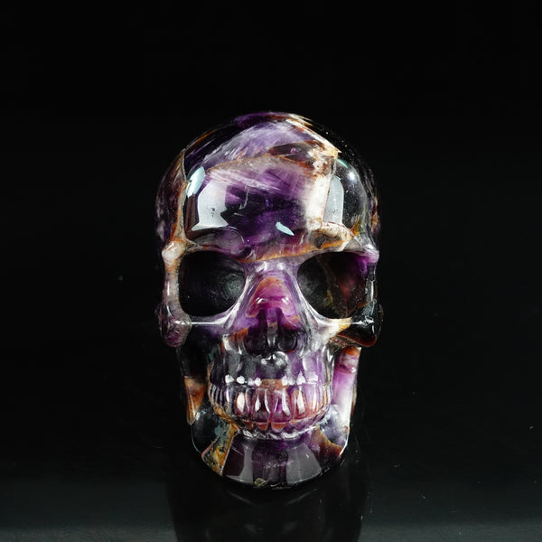4.5" Amethyst Crystal Skull Carving - Unique Piece #AM02