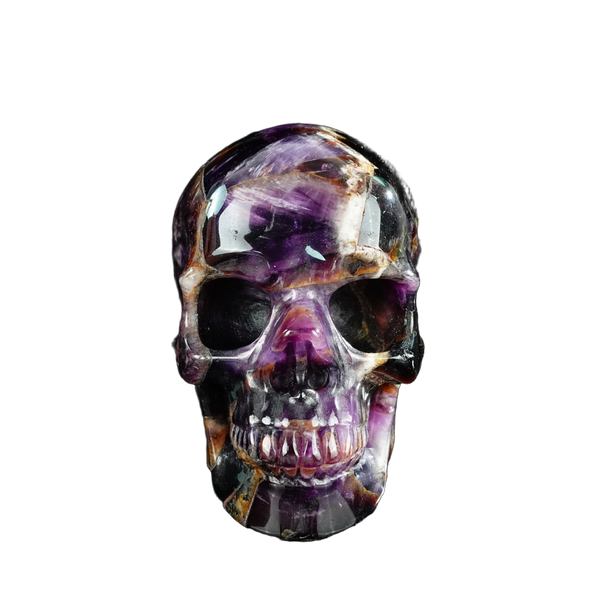 4.5" Amethyst Crystal Skull Carving - Unique Piece #AM02