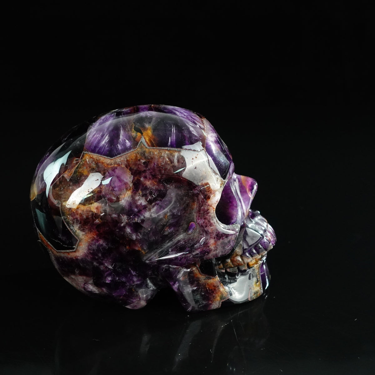 4.5" Amethyst Crystal Skull Carving - Unique Piece #AM02