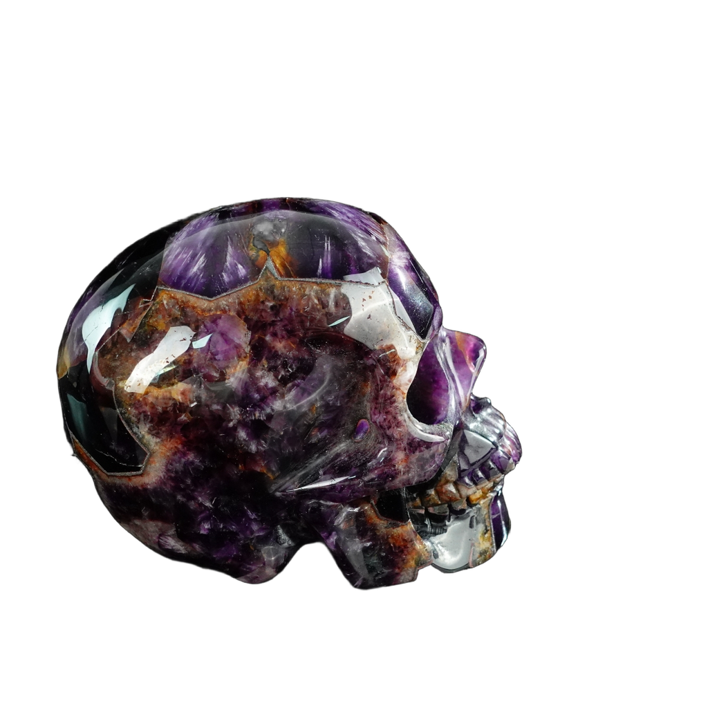 4.5" Amethyst Crystal Skull Carving - Unique Piece #AM02