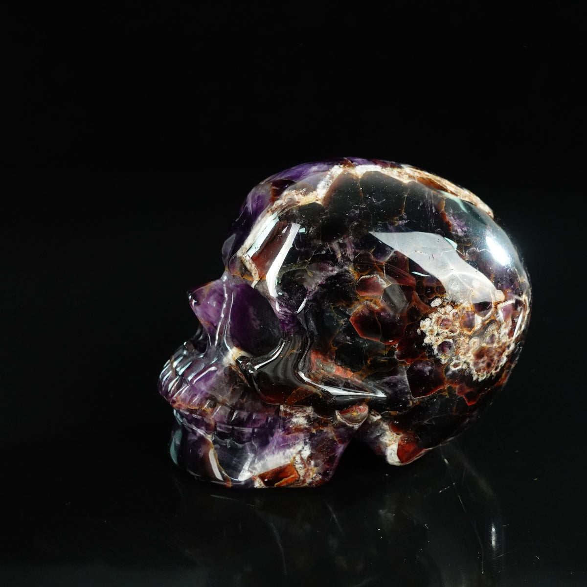 4.5" Amethyst Crystal Skull Carving - Unique Piece #AM02