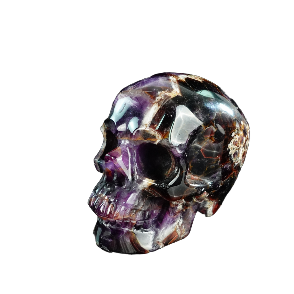 4.5" Amethyst Crystal Skull Carving - Unique Piece #AM02