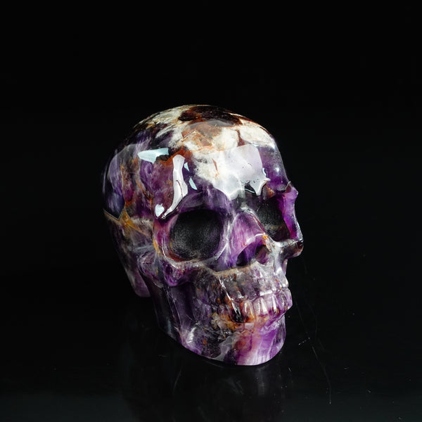 4.5" Amethyst Crystal Skull Carving - Unique Piece #AM03 - alternate view