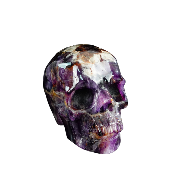 4.5" Amethyst Crystal Skull Carving - Unique Piece #AM03 - alternate view