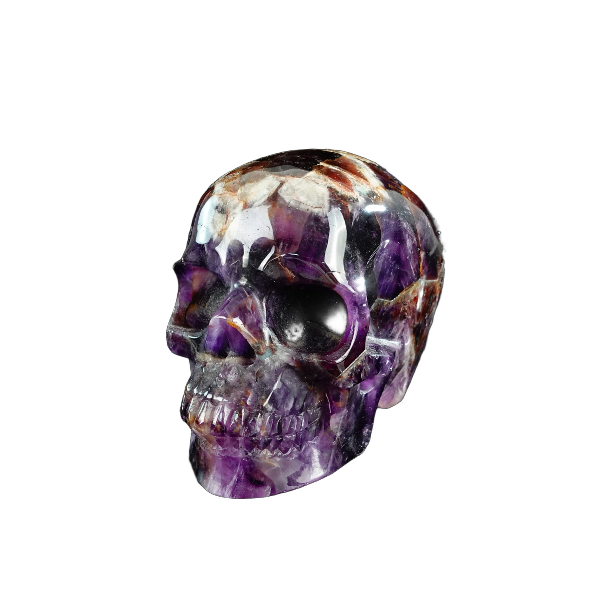 4.5" Amethyst Crystal Skull Carving - Unique Piece #AM03