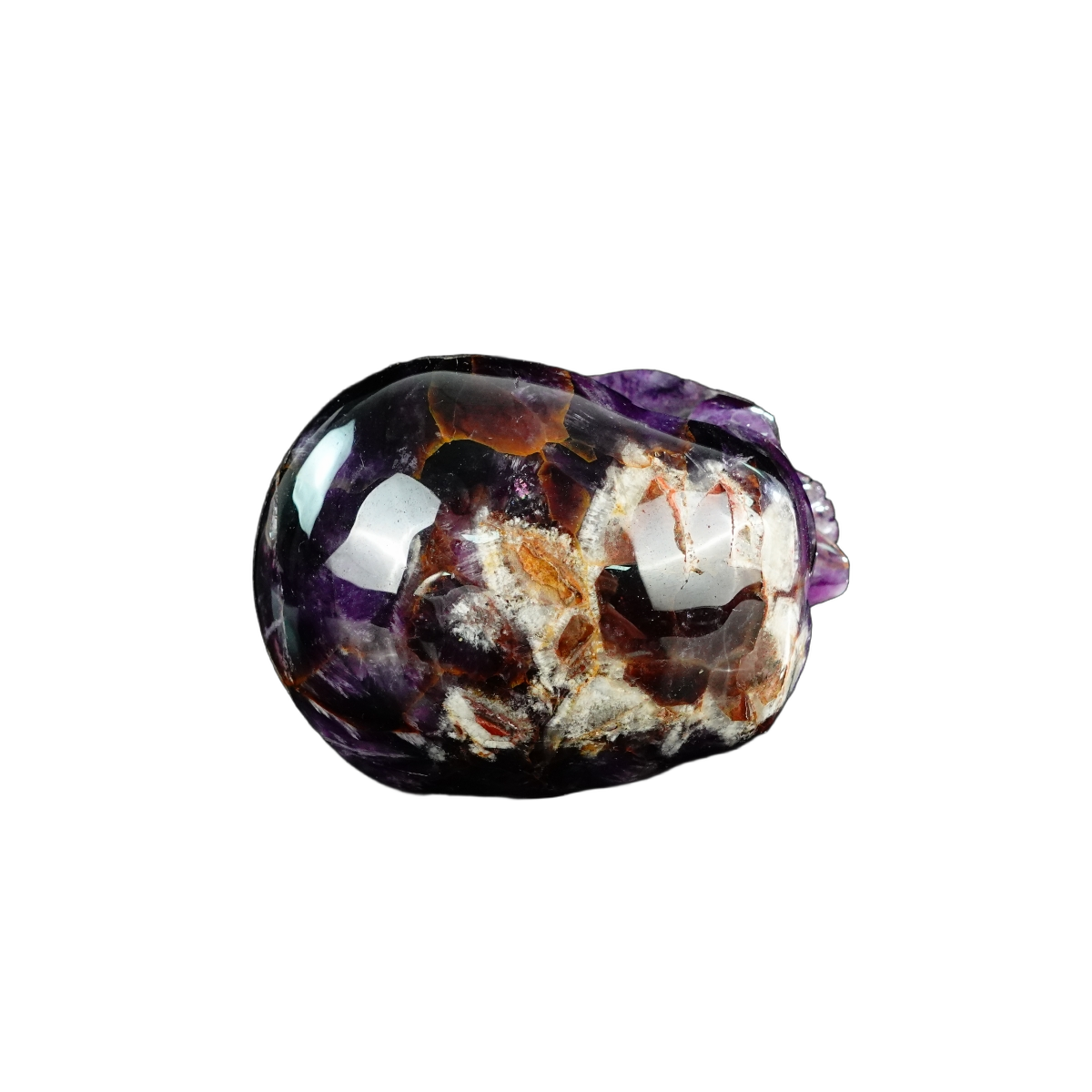 4.5" Amethyst Crystal Skull Carving - Unique Piece #AM03
