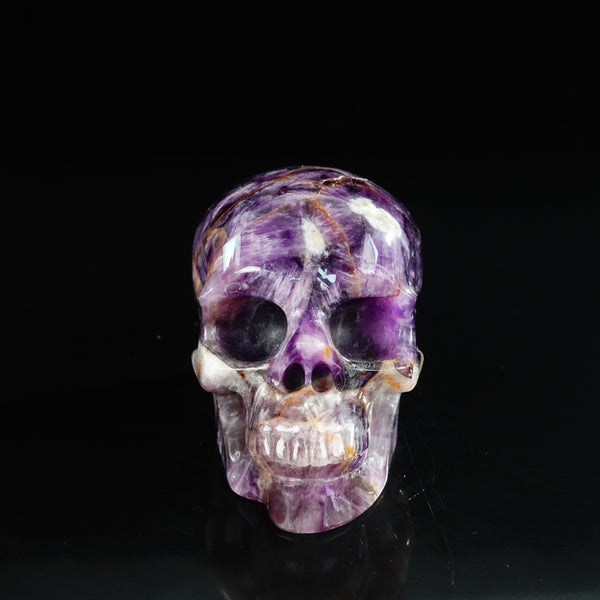 4.5" Amethyst Crystal Skull Carving - Unique Piece #AM04