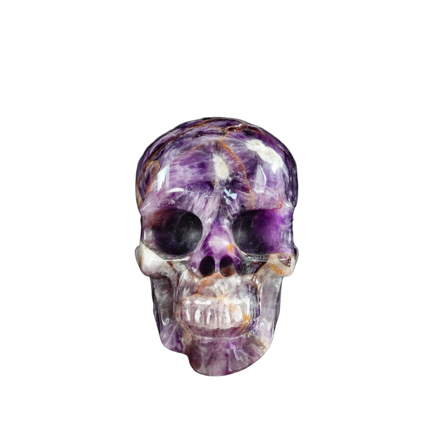 4.5" Amethyst Crystal Skull Carving - Unique Piece #AM04