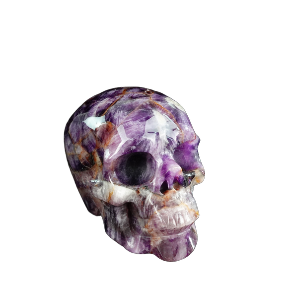 4.5" Amethyst Crystal Skull Carving - Unique Piece #AM04 - alternate view