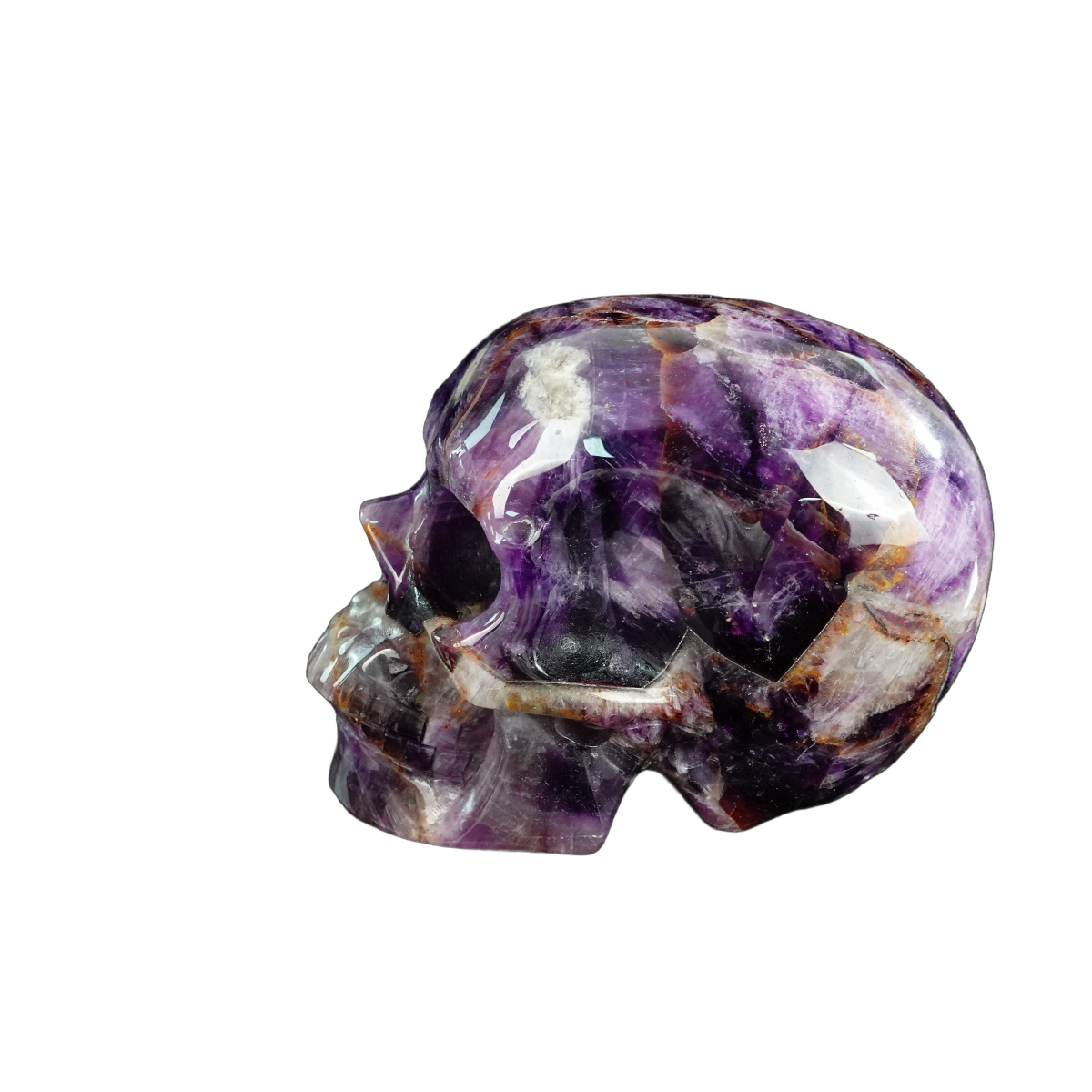 4.5" Amethyst Crystal Skull Carving - Unique Piece #AM04