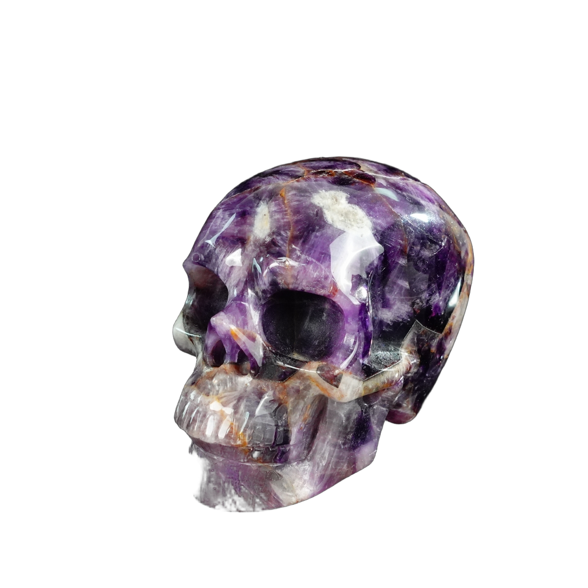4.5" Amethyst Crystal Skull Carving - Unique Piece #AM04