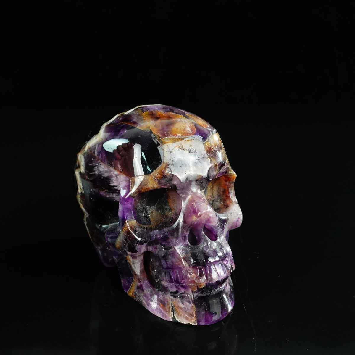 4.5" Amethyst Crystal Skull Carving - Unique Piece #AM05