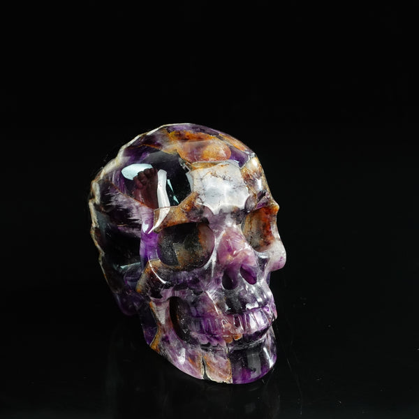 4.5" Amethyst Crystal Skull Carving - Unique Piece #AM05 - alternate view