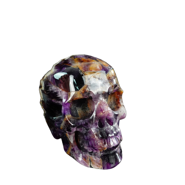 4.5" Amethyst Crystal Skull Carving - Unique Piece #AM05 - alternate view