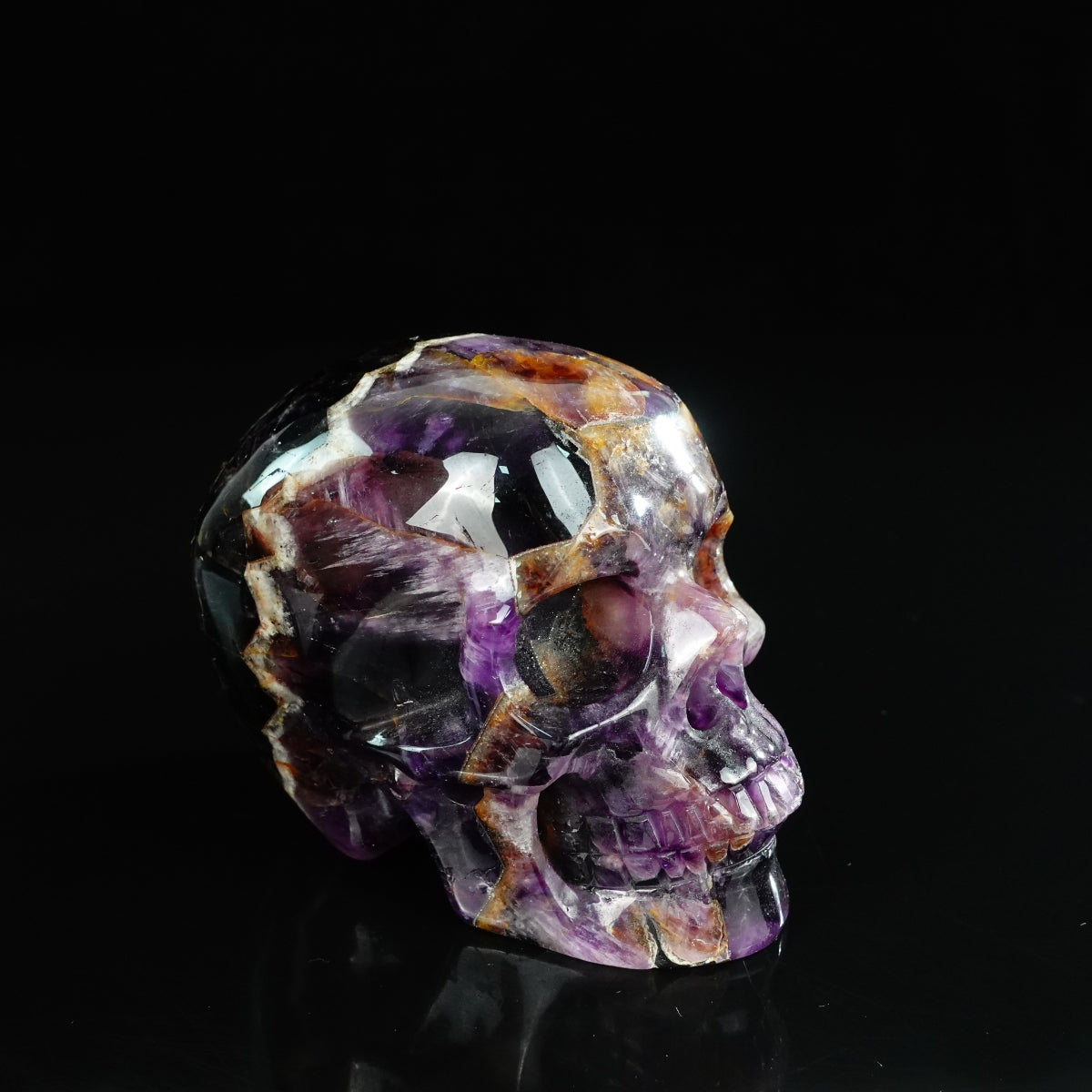 4.5" Amethyst Crystal Skull Carving - Unique Piece #AM05