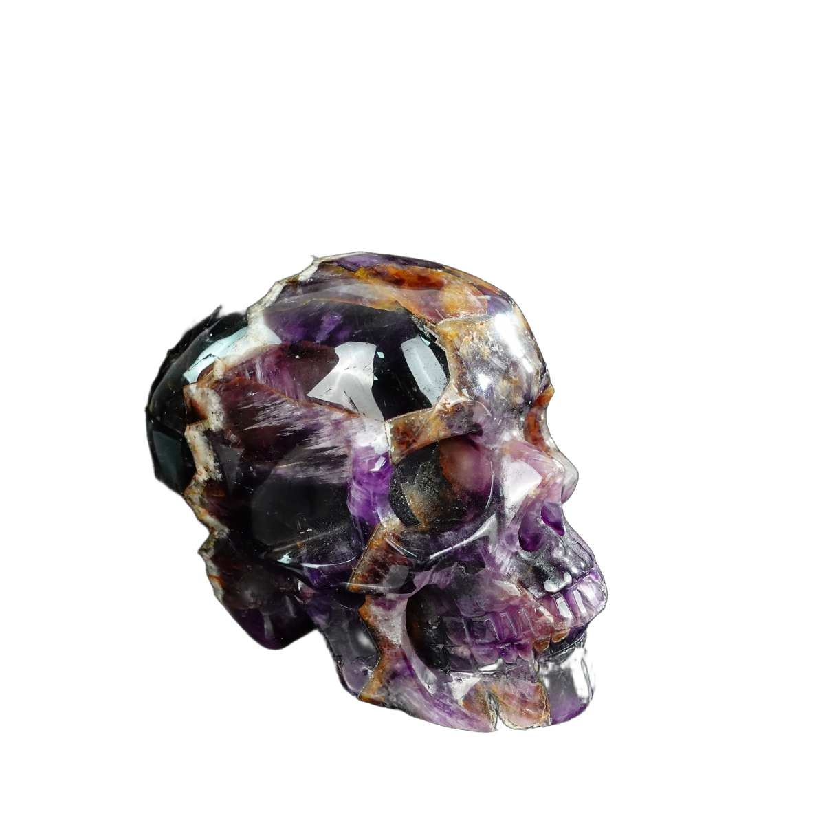 4.5" Amethyst Crystal Skull Carving - Unique Piece #AM05