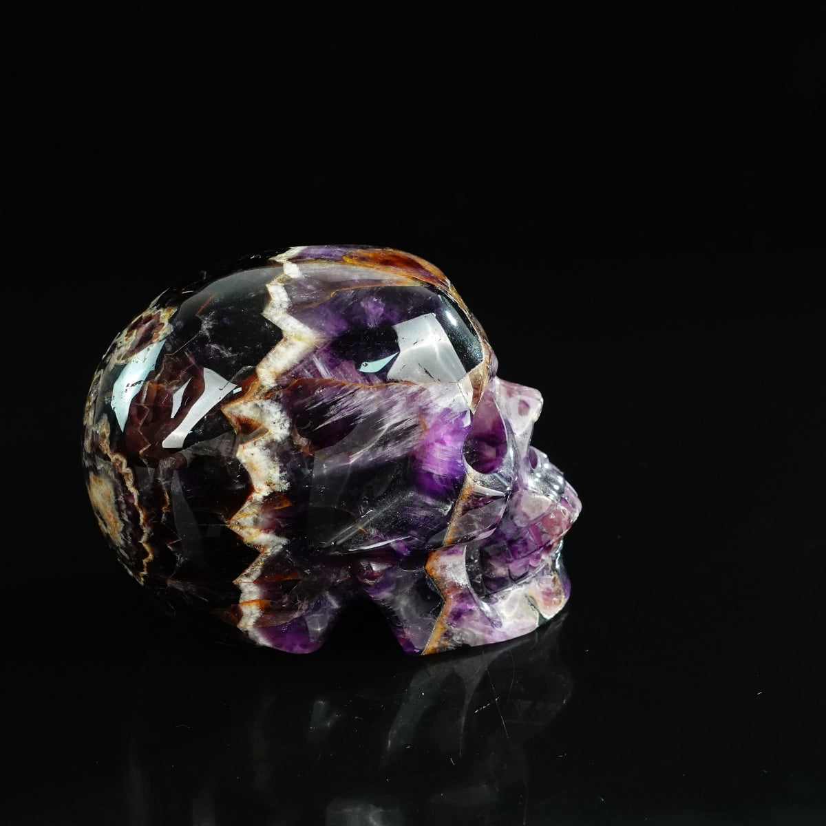 4.5" Amethyst Crystal Skull Carving - Unique Piece #AM05