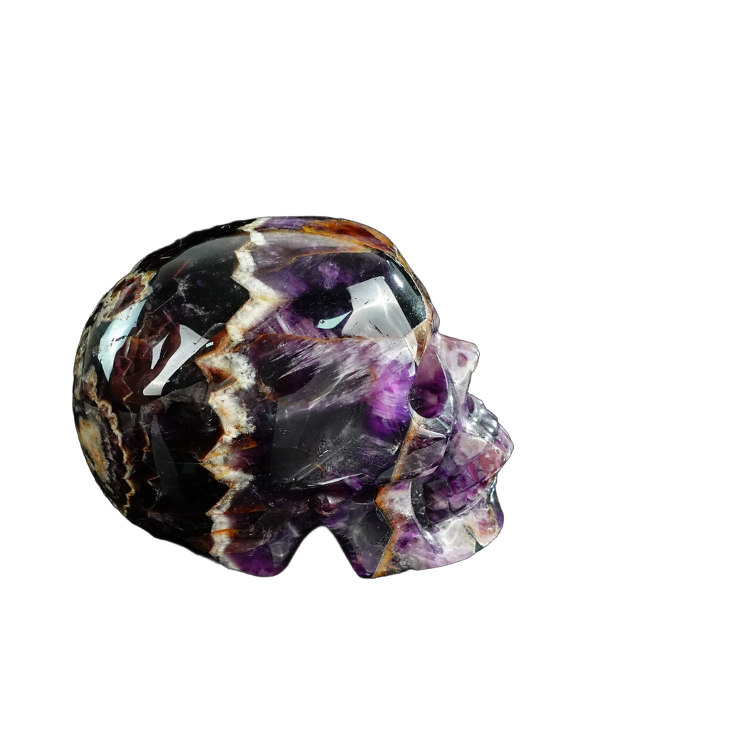 4.5" Amethyst Crystal Skull Carving - Unique Piece #AM05