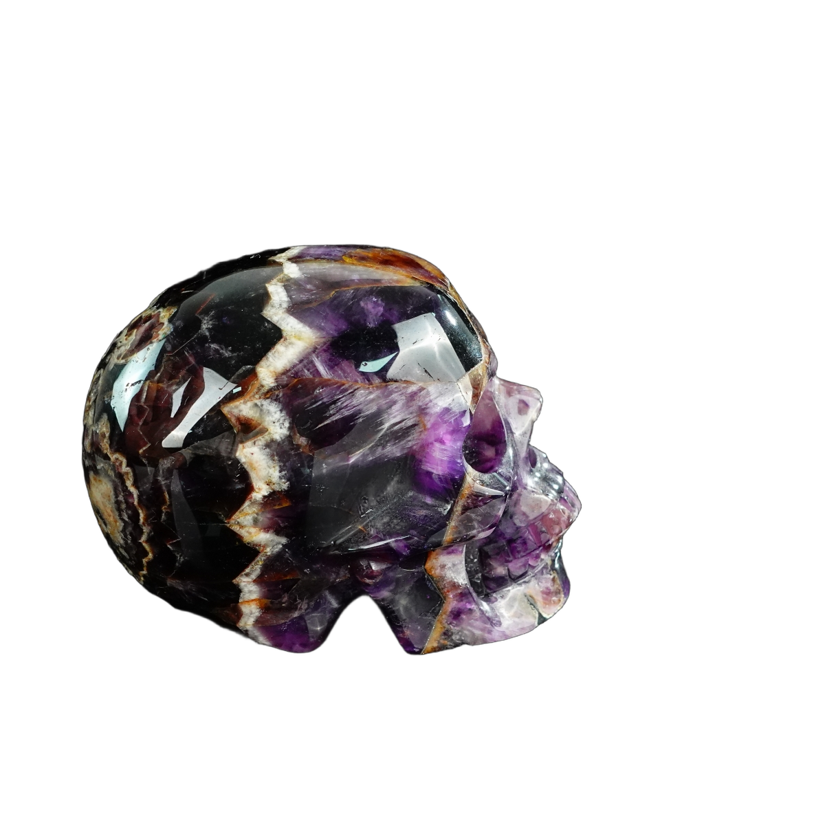 4.5" Amethyst Crystal Skull Carving - Unique Piece #AM05